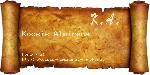 Kocsis Almiréna névjegykártya
